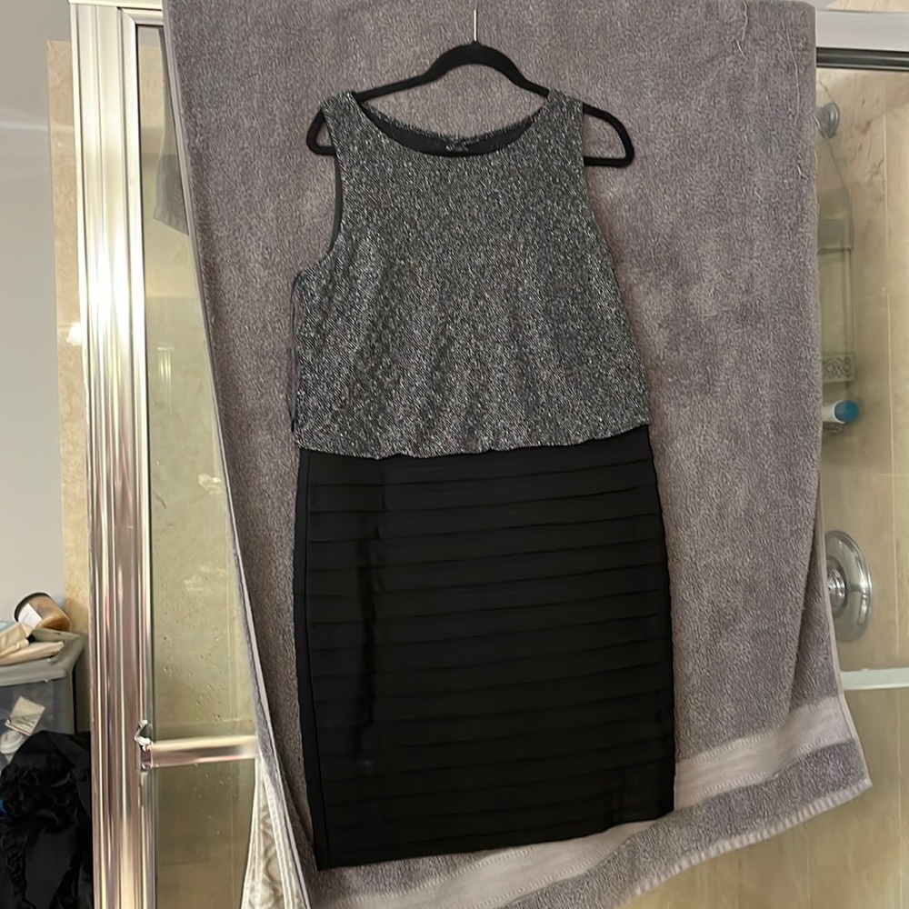 Black and silver dress for a night out or event